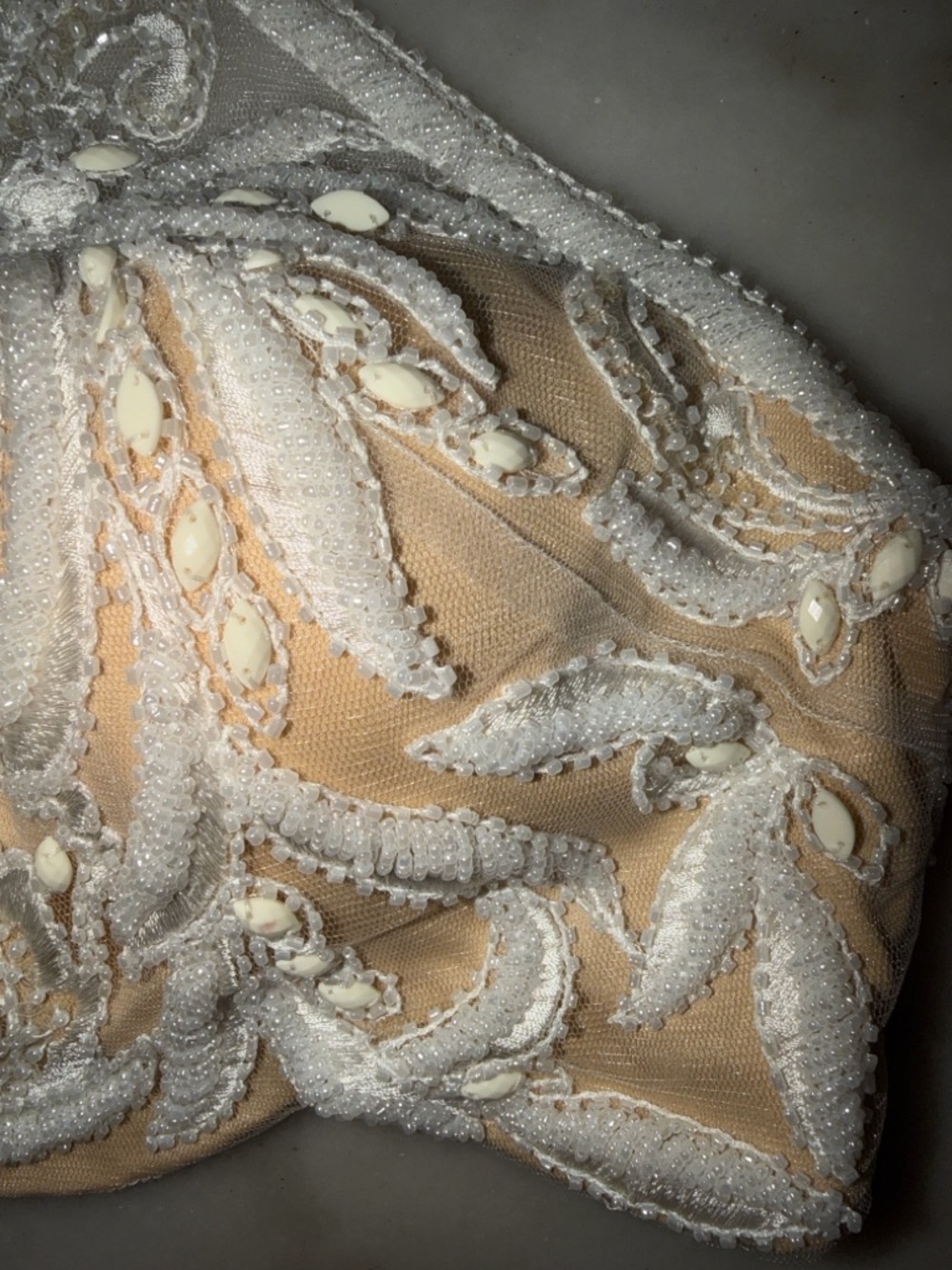 Alyce Paris Embroidered Halter Bralette Prom Crop Top - Picture 10 of 17